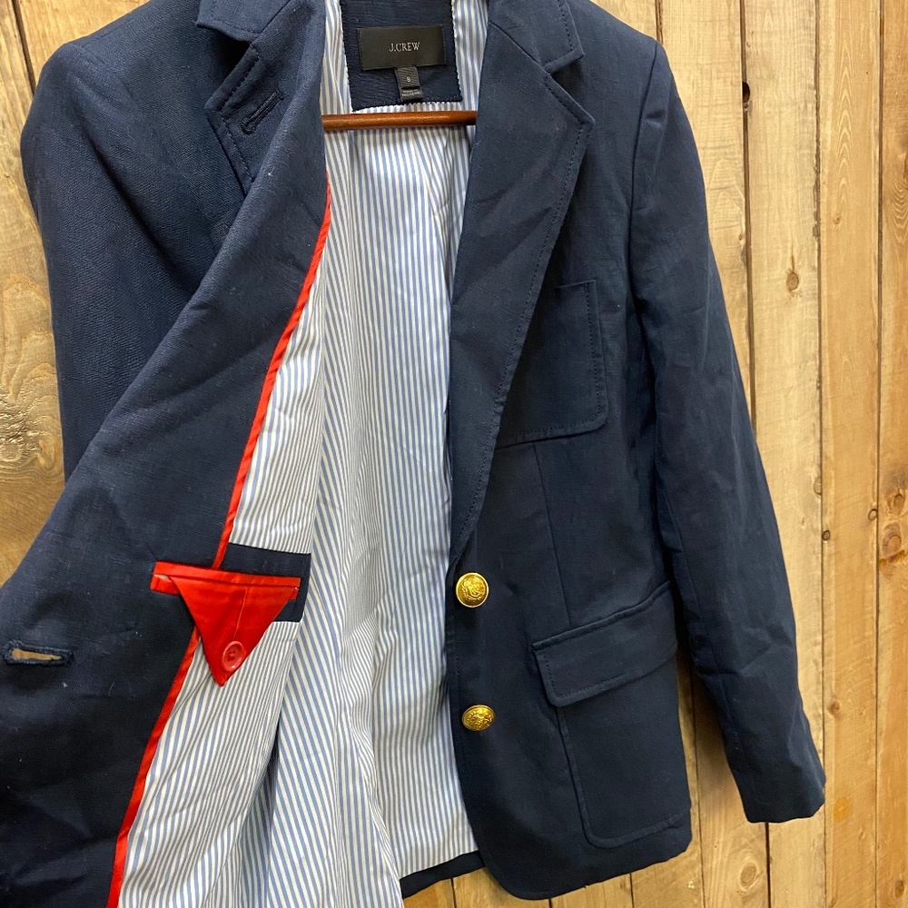 J. Crew Women's Navy Blazer